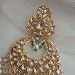 Kundan and pearl chandbali