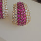 Ruby diamond hoops