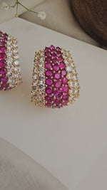 Ruby diamond hoops
