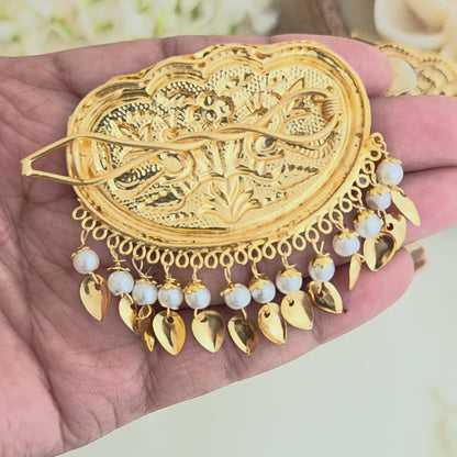 Punjabi traditional pipalpatti hairpins ( 1 pair )