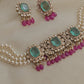 Moissanite polki chokar set