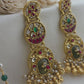 Pachi kundan ghungroo earrings
