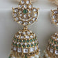 Kundan emrald jadau jhumka