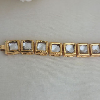 Kundan and  gold plated  bracelet