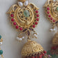 Beautiful coral and flourite traditional earrings