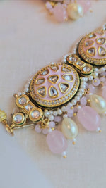 Pink meenakari chokhar set