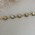 Meenakari kundan floral bracelet