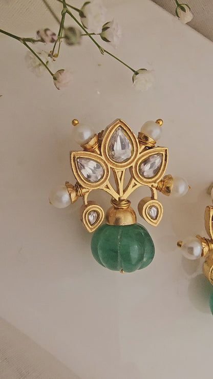Kundan patti earrings