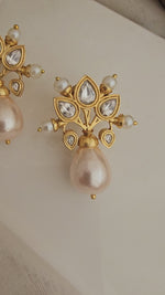 Kundan patti earrings gold plated