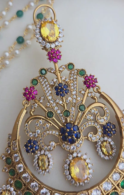 Big multicolored chandbali