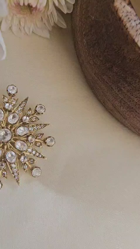 Victorian Star Broach with Antique Polish
