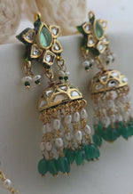 Pearl and flourite jhumki