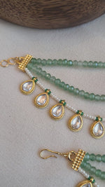 Flourite beaded and kundan kanchain